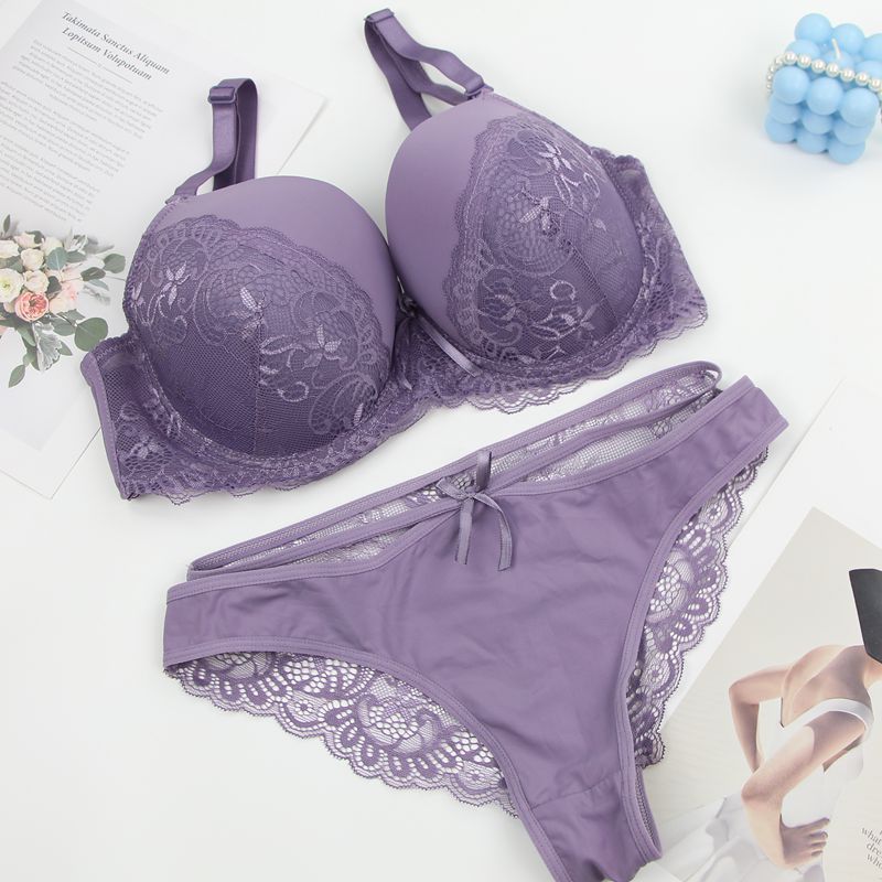 2026 Factory Direct Sales Foreign Trade European and American Lingerie Plus Size Sexy Bra Set Amazon Hot-Selling Dropshipping