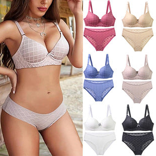 2026 Factory Direct Sales Foreign Trade European and American Lingerie Plus Size Sexy Bra Set Amazon Hot-Selling Dropshipping