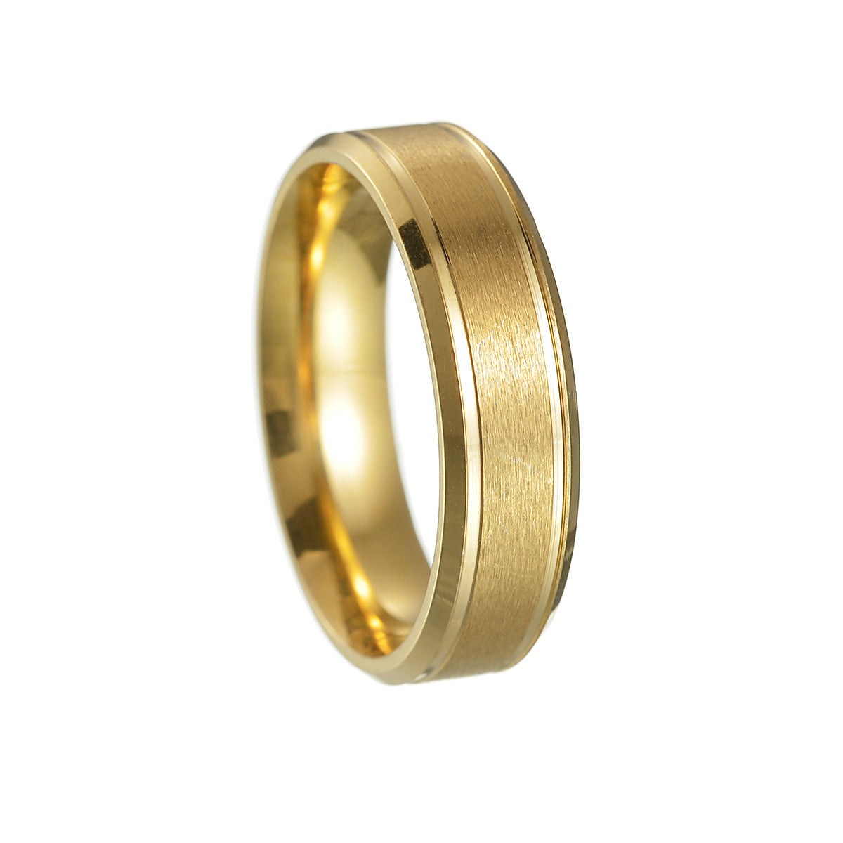 26 Cross-Border Popular Brushed Matte Wedding Rings for Men, 6/8mm Wide, Hot-Selling on Wish and Amazon Independent Sites